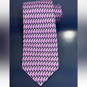 Thomas Pink London Geometric Triangle Silk Tie Purple Blue Jermyn Street England